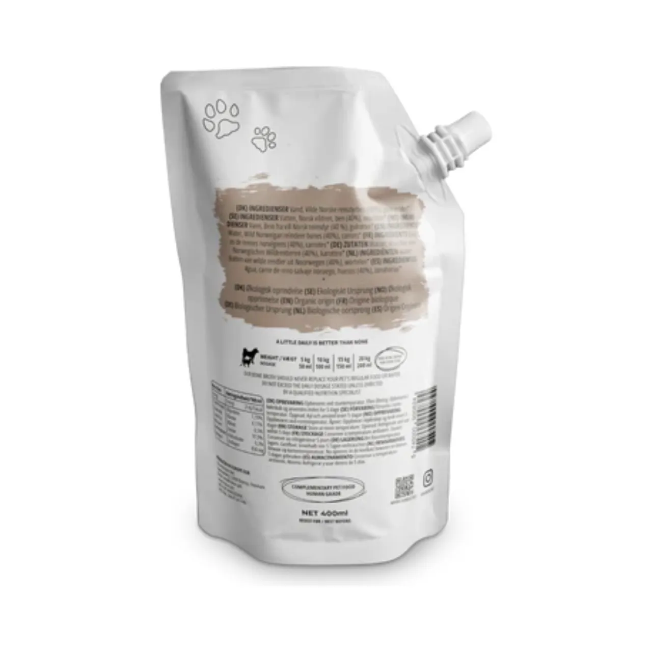 Hokuo Reindeer Bone Broth 400 ml - naturlig rensdyrsbouillon til hunde og katte